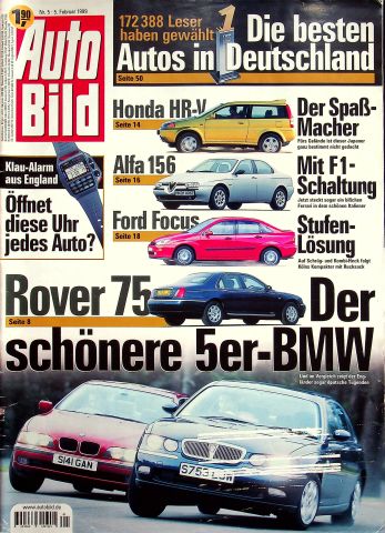 Deckblatt Auto Bild (05/1999)